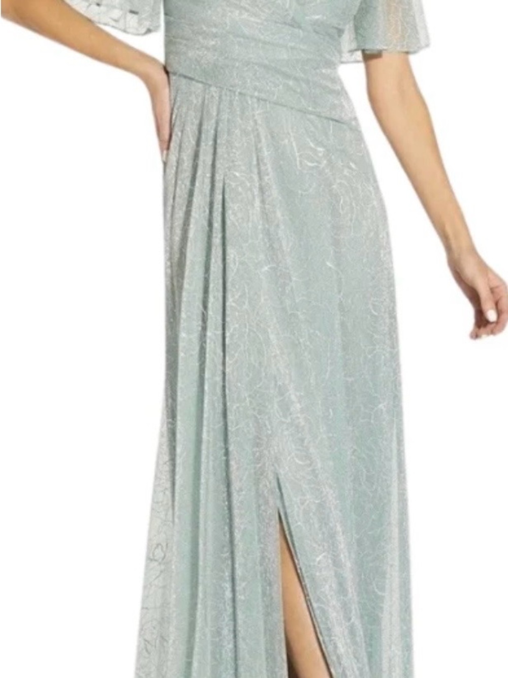Adrianna Papell Light Mint Green Maxi Dress